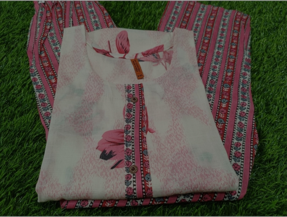 Post image New calecton, heavy cotton print , with button , with printed pent,size xxl,Rs...520/