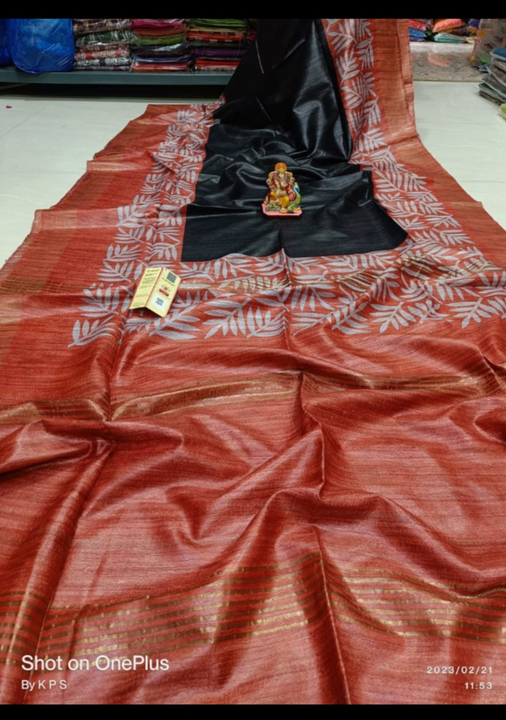 Tussar ghicha silk saree pure handloom silk saree  uploaded by business on 5/24/2023