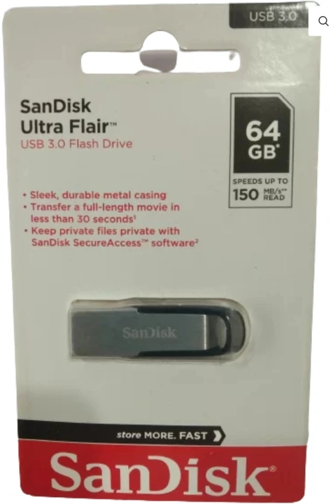 Sandisk 64gb pendrive 3.0 uploaded by business on 5/24/2023