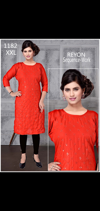 Sequence work kurtis straight fancy work uploaded by Radha Creation , Maira sales for Readymade items on 5/24/2023