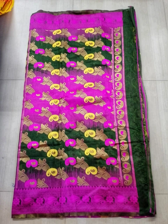 Ikkat saree all over work uploaded by Pramanick Textile on 5/24/2023