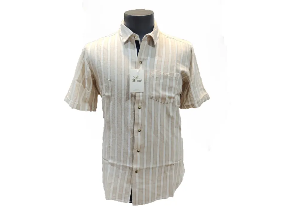 Yellow and White Stripes Shirt  uploaded by business on 5/24/2023