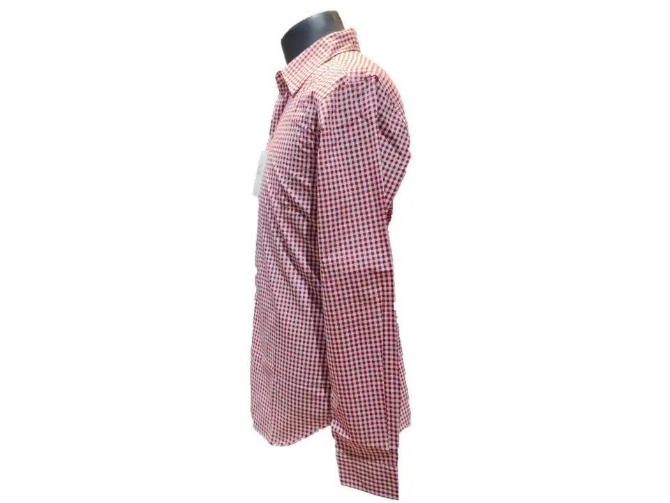 Red and white small check shirt  uploaded by Aime Fashion on 5/24/2023