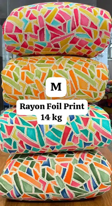 Rayon foil print 14 kg  uploaded by MATAJI TEXTILES on 5/24/2023