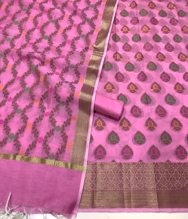 Banarasi Chanderi Cotton Suit And Dress Material  uploaded by Raza Fabrics on 5/24/2023