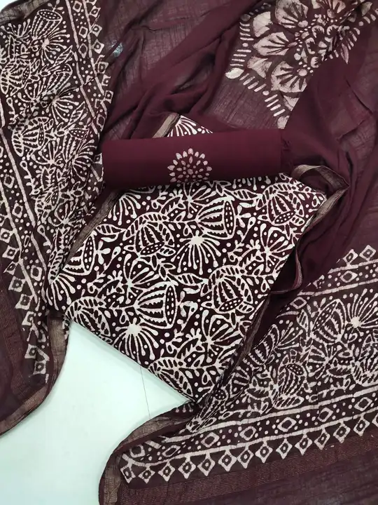 *Wax Batik Hand Block Printed Unstitched Dress Material Suits 👗*

*Best Quality Suits Party Wear &  uploaded by Mustfa batik on 5/24/2023