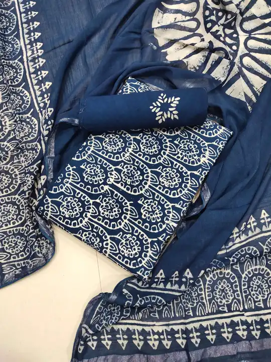 *Wax Batik Hand Block Printed Unstitched Dress Material Suits 👗*

*Best Quality Suits Party Wear &  uploaded by business on 5/24/2023