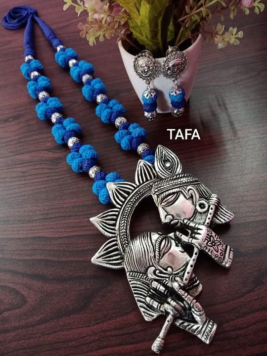 Radha Krishna threads ball necklace set uploaded by Sandhya fashion jewellery on 3/11/2021