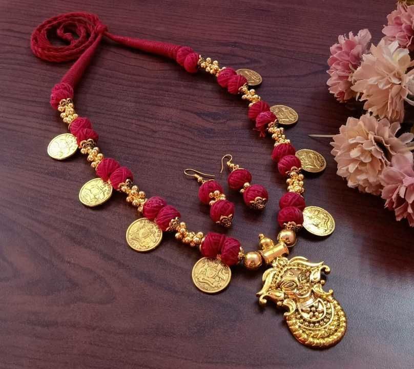 Durga Devi and coin cotton thread dori ball set  uploaded by Sandhya fashion jewellery on 3/11/2021