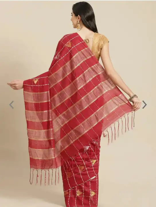 Flage Cheque Sarees uploaded by Salman Handloom on 5/24/2023