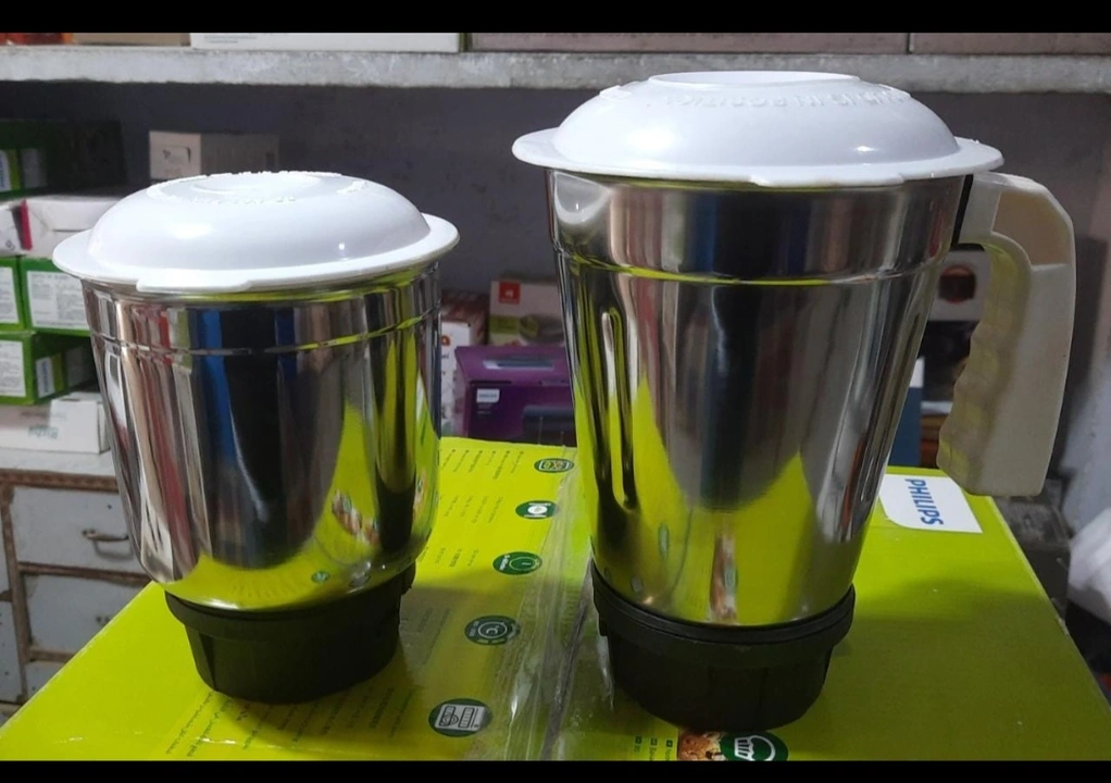 Steel jar set mixer grinder original set uploaded by business on 5/24/2023