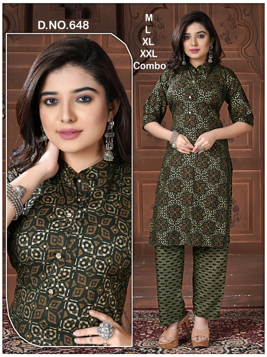Original capsule kurta paint
Size: L,xl
Rate:355/_ uploaded by Ridhi Sidhi Creation on 5/30/2024
