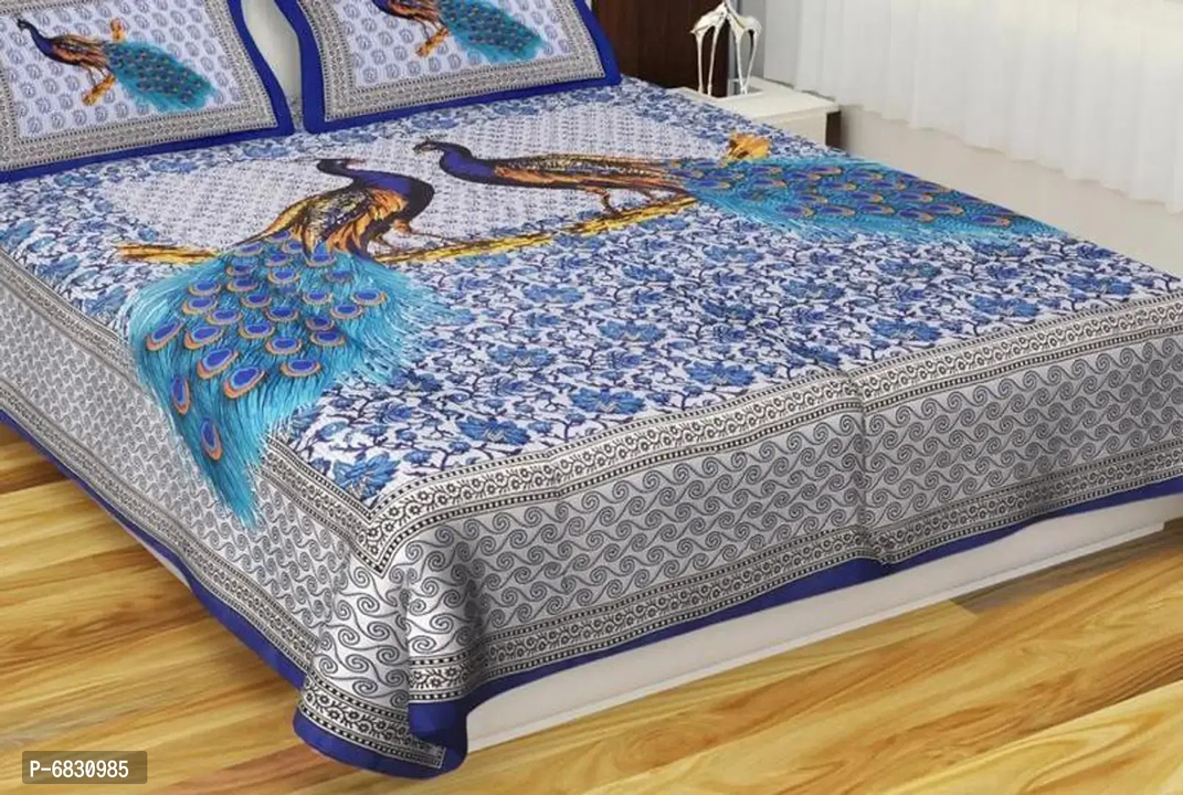 Cotton Jaipuri Printed Queen Size Double bed sheet  uploaded by VAIBHAV COLLECTIONS on 5/24/2023