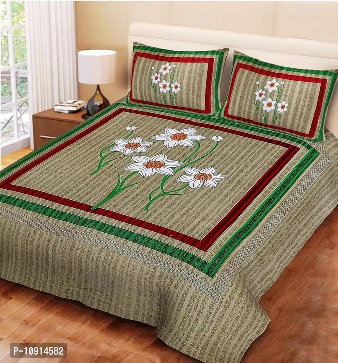 Jaipuri Cotton Printed Double bedsheets with 2 Pillow covers  uploaded by VAIBHAV COLLECTIONS on 5/24/2023