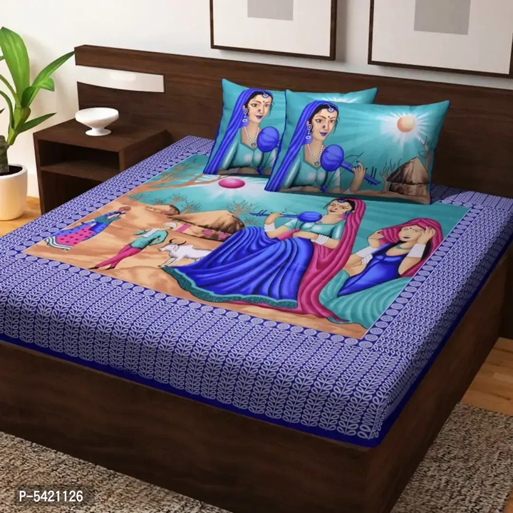 Cotton Bedsheets With 2 Pillow covers  uploaded by VAIBHAV COLLECTIONS on 5/24/2023