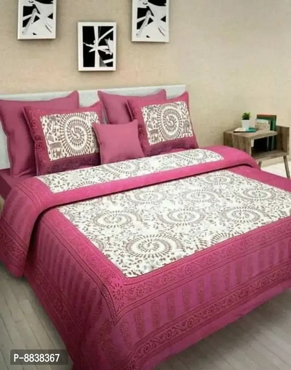 104 TC Cotton Jaipuri Print Double Flats Bedsheets  uploaded by VAIBHAV COLLECTIONS on 5/24/2023