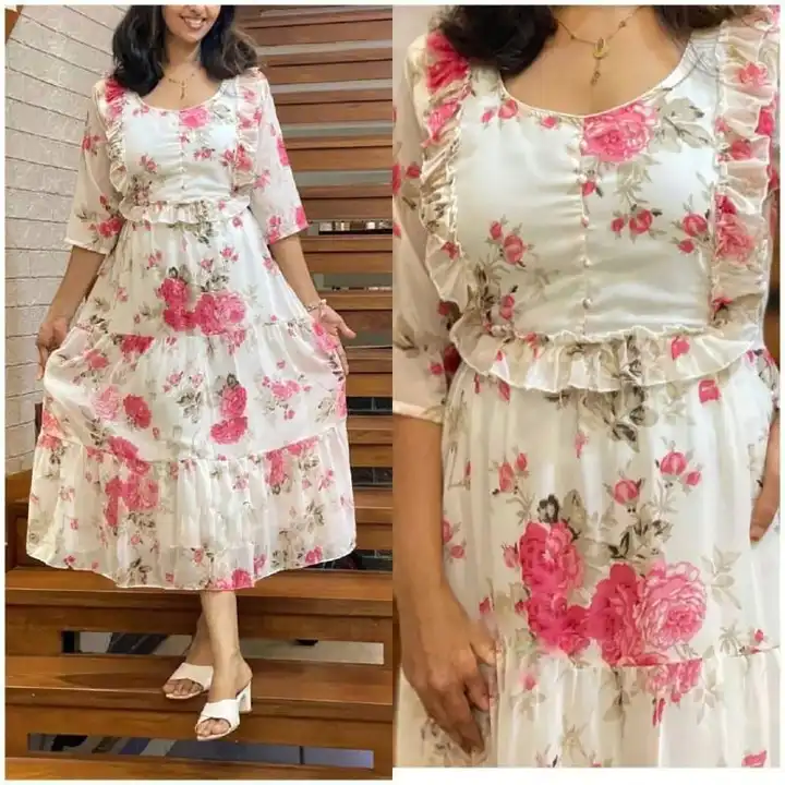 Floral Georgette Dress uploaded by Bueno International on 5/24/2023