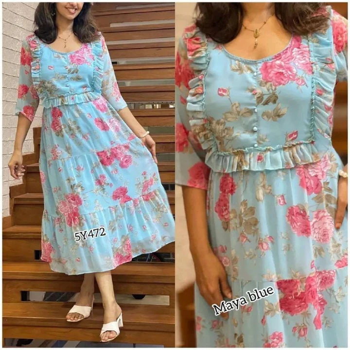 Floral Georgette Dress uploaded by Bueno International on 5/24/2023