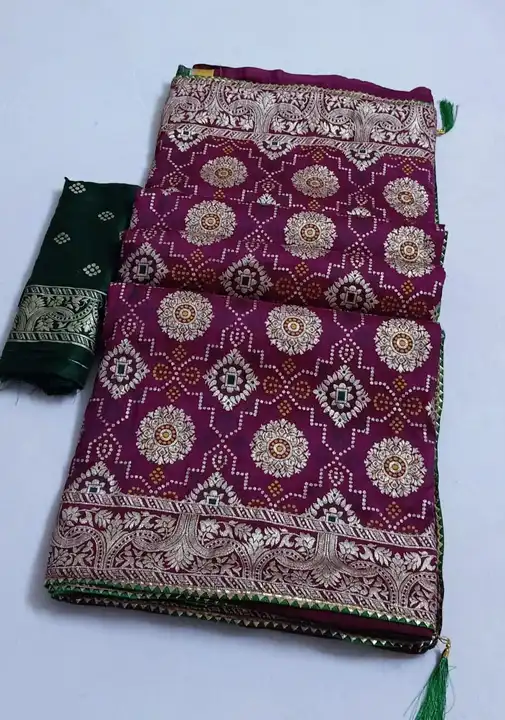 🌹🌹New Product🌹🌹

🥰🥰Original product🥰🥰
Zari Bandhej Saree

👉 Russian Dola fabric with beauti uploaded by Gotapatti manufacturer on 5/25/2023