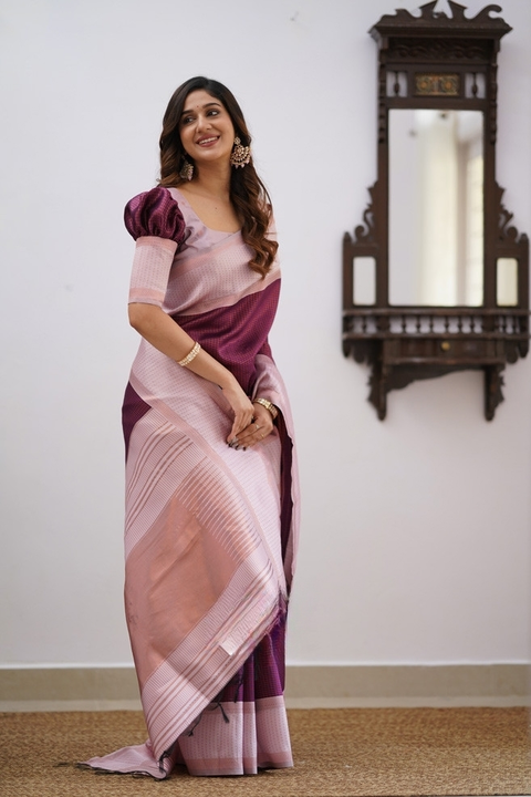 Rich pallu with allover chex design saree uploaded by DHANANJAY CREATIONS on 5/25/2023