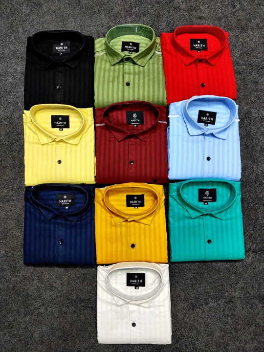 MEN'S LINEN SELF LINING SHIRTS FOR WHOLESALE BY HARITHWEAR  uploaded by Siddhi Garments on 5/25/2023