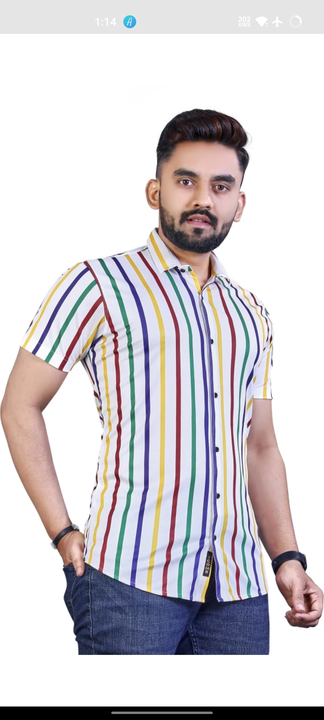 Young Men multicolor stripe shirt  uploaded by Young Trends on 5/25/2023