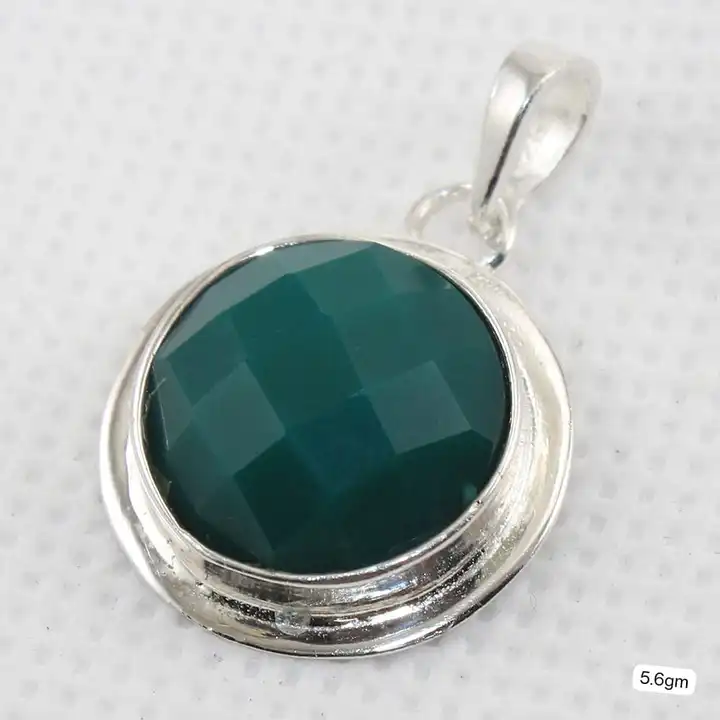 Silver gemstone studded pendant  uploaded by The Flint gems on 5/25/2023
