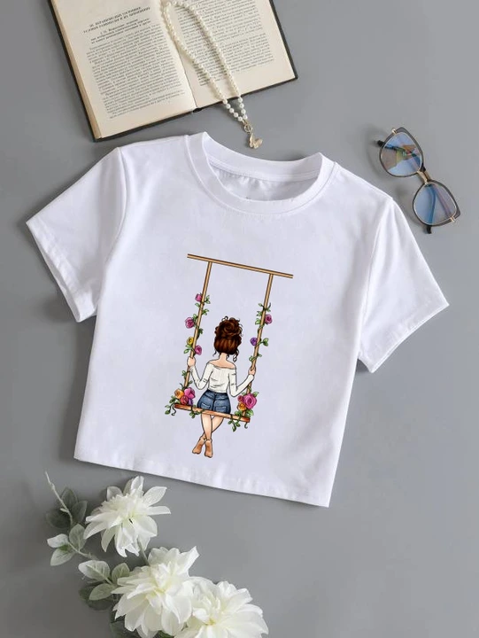 Casual girls crop tshirt  uploaded by business on 5/25/2023