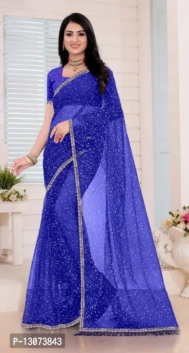 Fancy Net Saree With Blouse Piece For Women  uploaded by VAIBHAV COLLECTIONS on 5/25/2023
