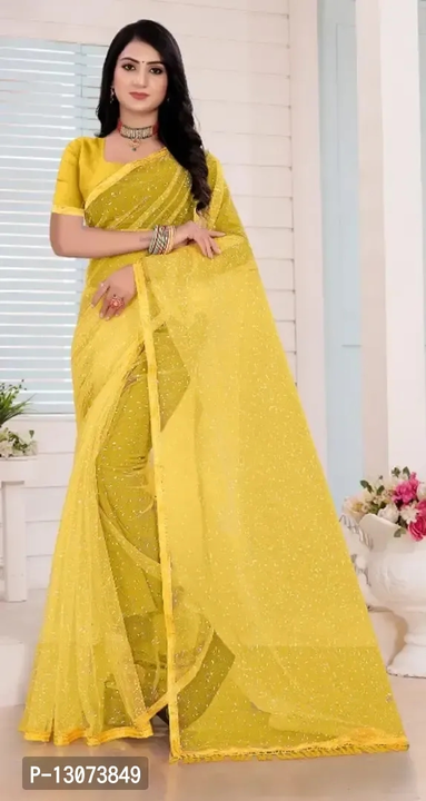 Fancy Net Saree With Blouse Piece For Women  uploaded by VAIBHAV COLLECTIONS on 5/25/2023