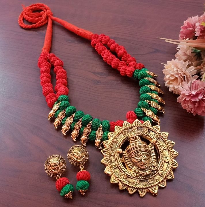 German Silver devi with Kolhapuri necklace set uploaded by Sandhya fashion jewellery on 3/11/2021