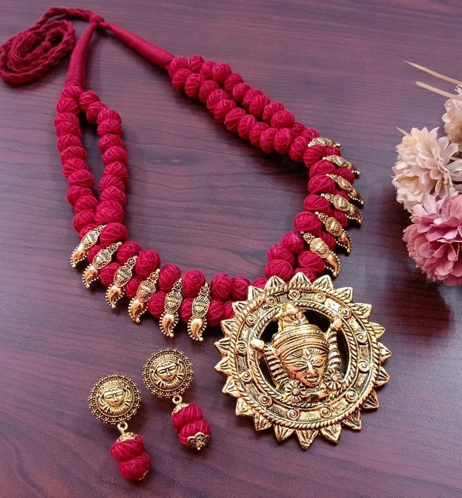 German Silver devi with Kolhapuri necklace set uploaded by Sandhya fashion jewellery on 3/11/2021