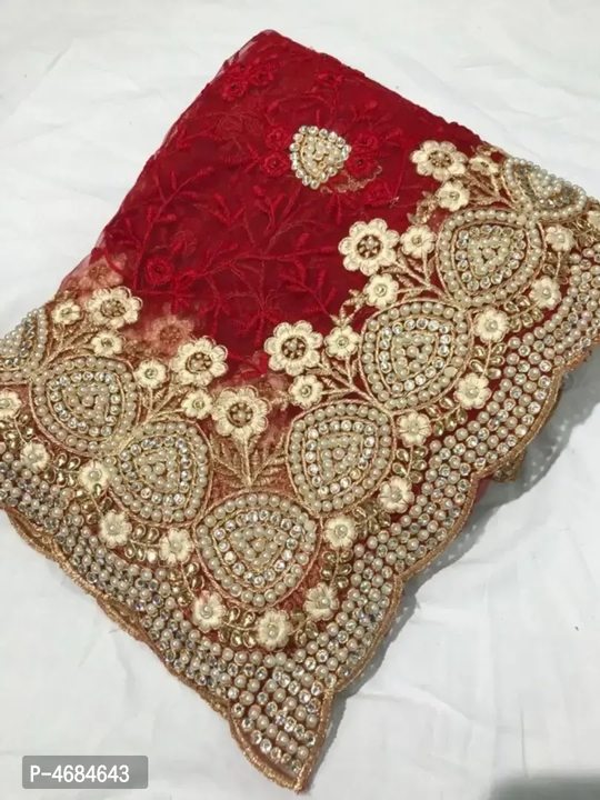 Beautiful Net Embroidered Work Saree With Blouse Piece  uploaded by VAIBHAV COLLECTIONS on 5/25/2023