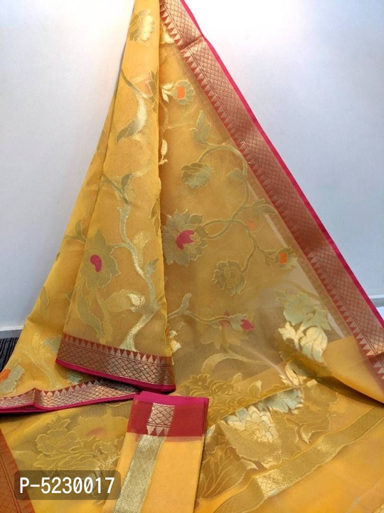 Beautiful Organga Jacquard Saree With Blouse Piece  uploaded by VAIBHAV COLLECTIONS on 5/25/2023
