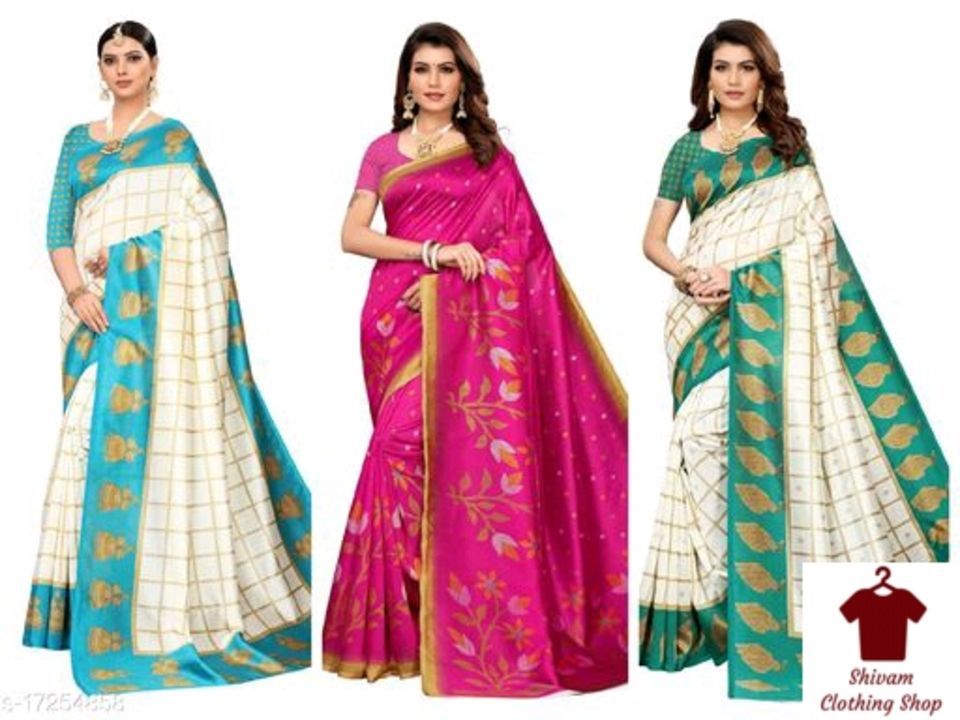 (Pack of 3) Saree uploaded by business on 3/11/2021