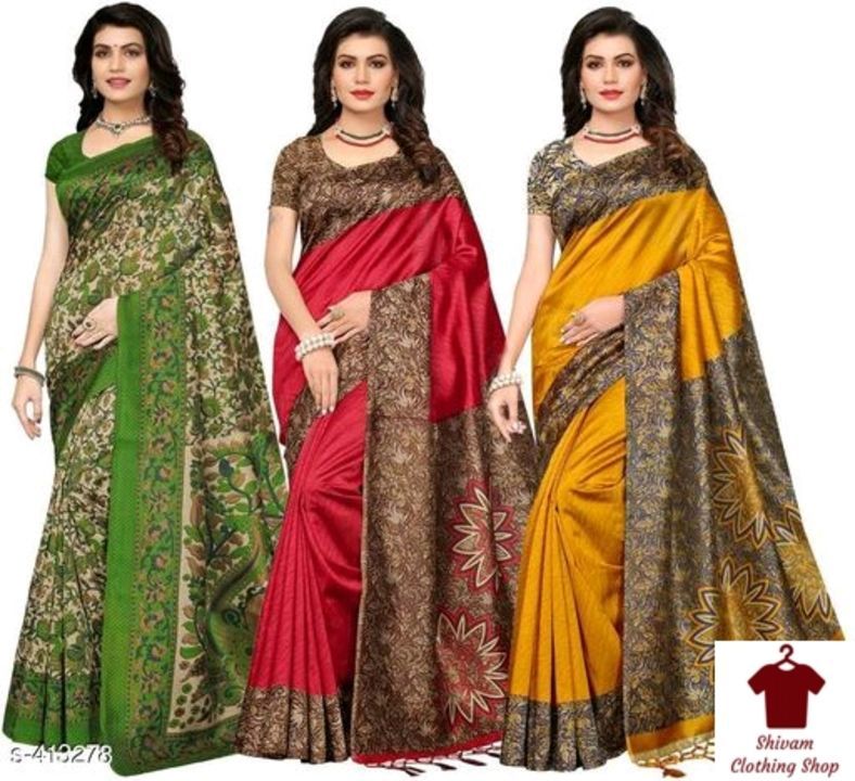 (Pack of 3) Saree uploaded by business on 3/11/2021