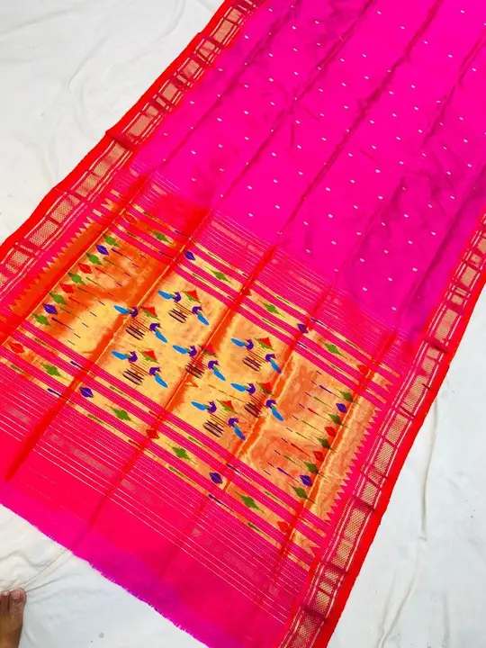 Yeola pure silk Handloom paithani  uploaded by SAMARTH PAITHANI WHAT'S UP 8087211077 on 5/25/2023