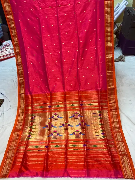 Yeola pure silk Handloom paithani  uploaded by SAMARTH PAITHANI WHAT'S UP 8087211077 on 5/25/2023