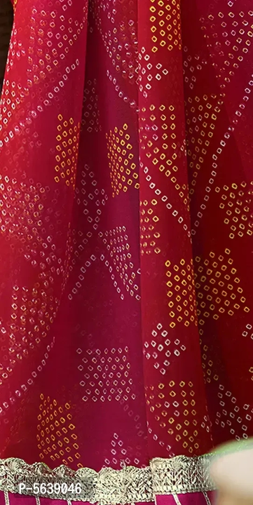 Women Georgette Bandhani Prints Saree With Blouse Piece  uploaded by VAIBHAV COLLECTIONS on 5/25/2023