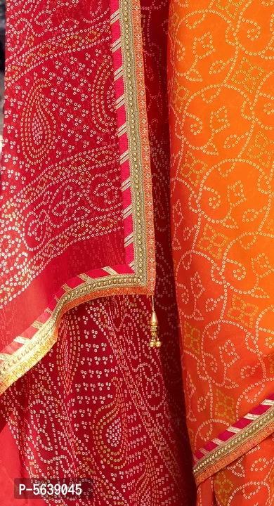 Women Georgette Bandhani Prints Saree With Blouse Piece  uploaded by VAIBHAV COLLECTIONS on 5/25/2023