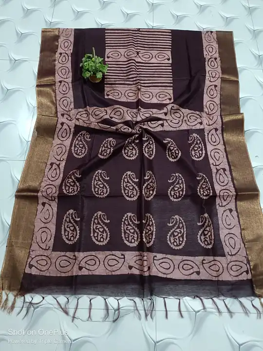 Hand work batik print design saree  uploaded by Peehu handloom  on 5/25/2023