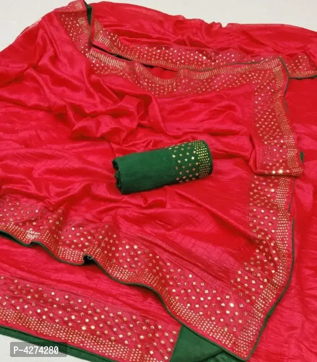 Women Silk Embellished Bollywood Style Saree With Blouse Piece  uploaded by VAIBHAV COLLECTIONS on 5/25/2023