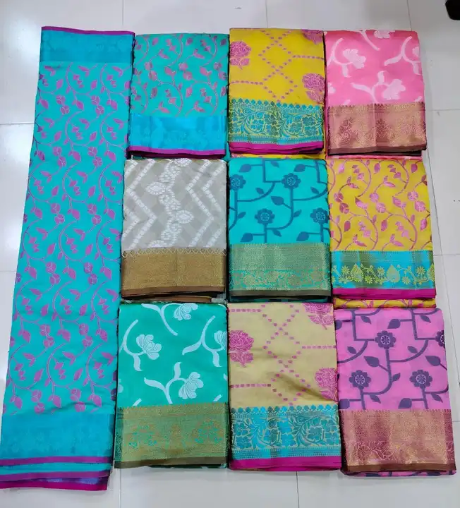 Chanderi Cotton Buta saree With blouse
Soft  uploaded by Radhika clothes on 5/25/2023