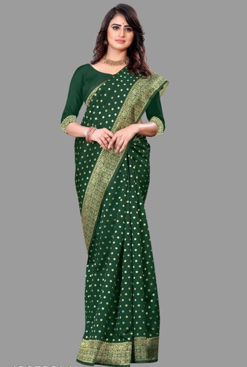Green Jacquard Saree uploaded by Kamya Sarees on 5/25/2023