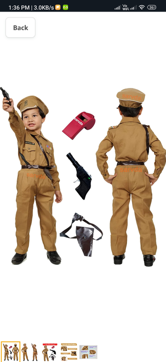 Kids Police Costume Dress  uploaded by Ashimas Collection on 5/25/2023