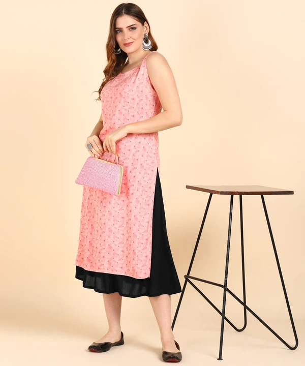 Rayon Sleevless straight fit kurta uploaded by business on 5/25/2023