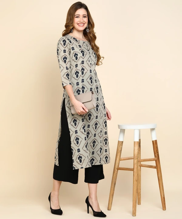 Pure Cotton Printed Straight Fit Kurti uploaded by business on 5/25/2023