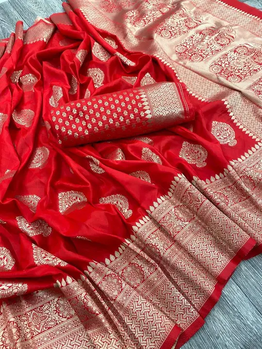 Red Designer Silk Saree uploaded by Kamya Sarees on 5/25/2023