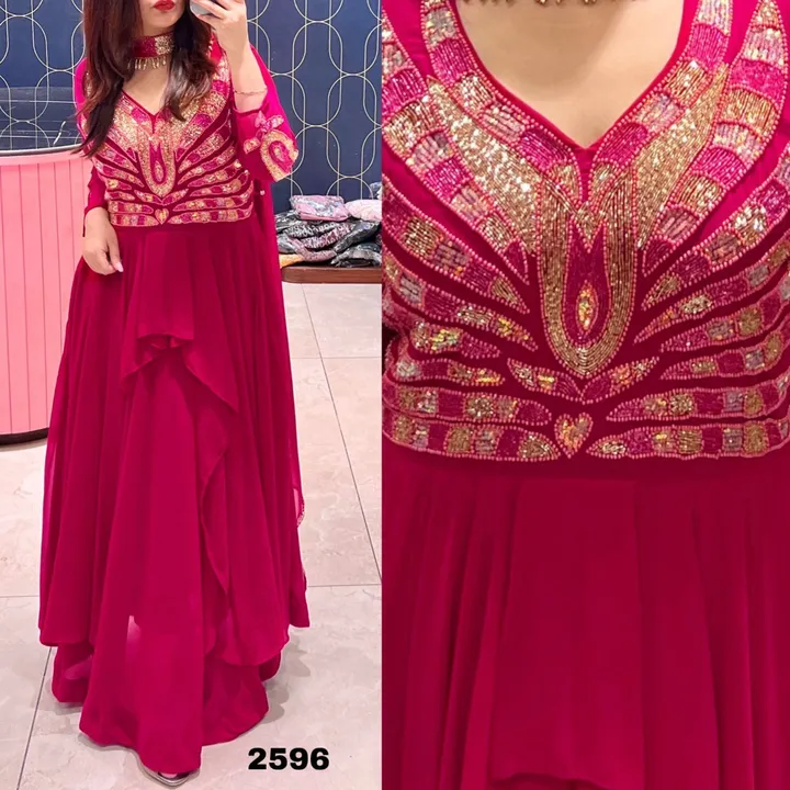 *.      RUTBA KHAN**
Designer Emb Gown with Chokar Style Stole)
                              2596

 uploaded by Wedding collection on 5/25/2023