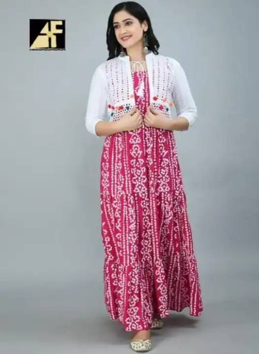 Bandhej kurti  uploaded by Sanjari Fashion on 5/25/2023